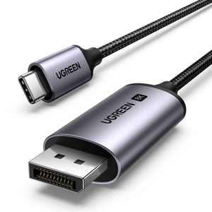 Ugreen 25839 Kabeladapter 3 m USB Typ C – DisplayPort, Schwarz, Grau