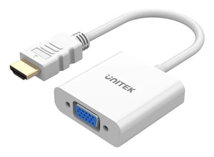 UNITEK Y-6333C01 adapter kablowy 0,017 m VGA (D-Sub) HDMI Biały