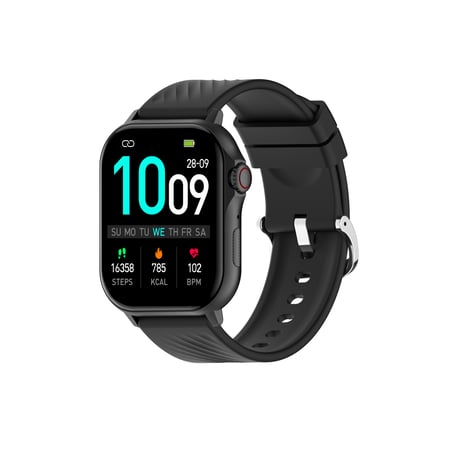 Denver SWG-159B smartwatch / zegarek sportowy 5,41 cm (2.13") AMOLED Cyfrowy Ekran dotykowy Czarny GPS