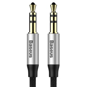 Baseus CAM30-BS1 kabel audio 1 m 3.5mm Schwarz, Silber