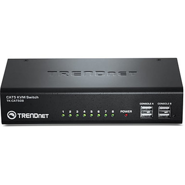 Trendnet TK-CAT508 przełącznik KVM Czarny