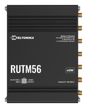 Teltonika RUTM56 router bezprzewodowy Gigabit Ethernet Dual-band (2.4 GHz/5 GHz) 5G Czarny
