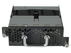 HP X712 Luftflöde från baksidan (strömförsörjningssidan) till framsidan (portssidan) – fläktfack för hög volym
