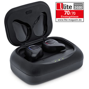 InLine 55356T słuchawki/zestaw słuchawkowy True Wireless Stereo (TWS) Douszny Połączenia/muzyka Micro-USB Bluetooth Czarny