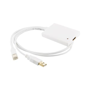 4World 08753 adapter kablowy 0,5 m HDMI Typu A (Standard) Mini DisplayPort Biały