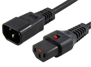 Microconnect PC1024 strömkabel, svart, 1 m, C13-kontakt, C14-kontakt