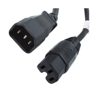 Origin Storage CAB-C14M-C15F-1M power cable, Black, C14 panel, C15 panel