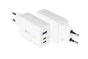 Alcasa PCA-W007W Portable Device Charger, Universal, White, AC, Fast Charging, Indoor