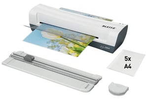 Leitz 74340001 Laminator, Hot Laminator, 300 mm/min, Gray, White