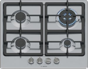 Bosch Serie 4 PGH6B5K90 płyta kuchenna Stal nierdzewna Wbudowany 60 cm Gaz 4 stref(y)