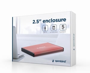 Gembird EE2-U3S-3-P Hard Drive Enclosure, Pink, 2.5"