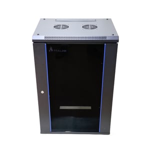Extralink 18U rackskåp 600x450 svart, väggmonterat