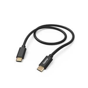 Hama Fabric kabel USB USB 2.0 1,5 m USB C 0,48 Gbit/s Czarny
