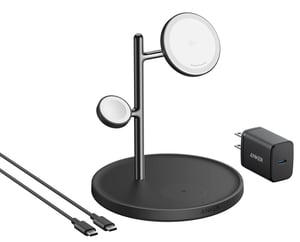 Anker B25M3312 ładowarka do urządzeń przenośnych Smartfon, Smartwatch, Słuchawki Czarny USB Bezprzewodowe ładowanie Szybkie ładowanie Wewnętrzna