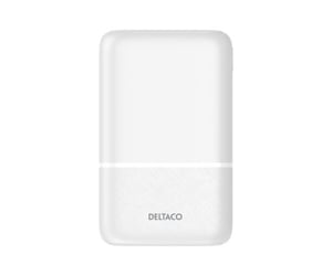 Deltaco 1902121 10,000 mAh Power Bank, White