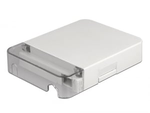 DeLOCK Wall-Mounted Optical Distribution Box, for 1 x SC Simplex or LC Duplex, white