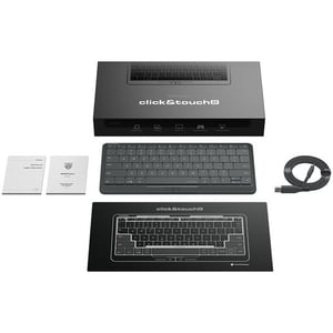 Prestigio PSKEY2SGEN Universal-Tastatur USB + Bluetooth QWERTY Englisch Grau