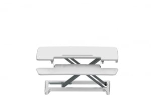 BakkerElkhuizen justerbar sit-stand-skrivbordsförhöjare 2, skrivbord, vitt