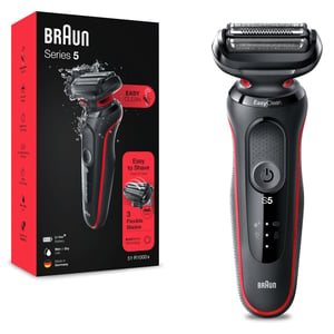 Braun Series 5 50-R1000s Golarka foliowa Czarny, Czerwony