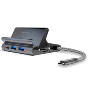 4smarts 7-i-1 USB 3.2 Gen 1 (3.1 Gen 1) Typ A + Typ C Grå