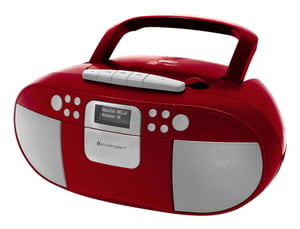 Soundmaster SCD7800RO – tragbares Stereosystem, analog und digital, 3 W, DAB+, FM, rot, MP3-Player
