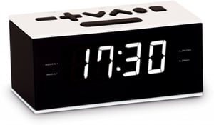Bigben Interactive RR60BCN Radio Clock, Black, White