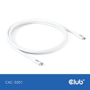 CLUB3D CAC-3001 kabel USB USB4 Gen 2x2 2 m USB C 20 Gbit/s 240 W Biały