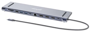 Manhattan 190305 Wired USB 3.2 Gen 1 (3.1 Gen 1) Type-C Docking Station, Silver