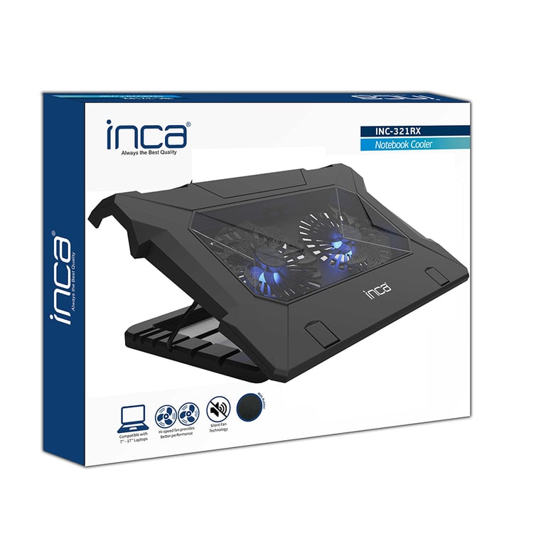 Inca INC-321RX podkładka chłodząca do laptop 43,2 cm (17") Czarny