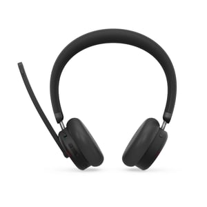 Lenovo 6550 Wireless Headset, Headband Style, Office/Call Center, USB Type-C, Bluetooth, Black