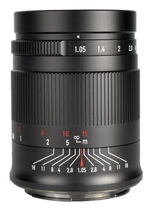 7Artisans 50 mm F1,05 Standardobjektiv für spiegellose Kameras, schwarz