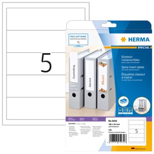 HERMA 5032 nicht klebende Etiketten, 125 Stück, weiß, rechteckig