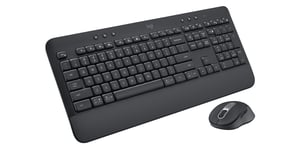 Logitech 920-011004 klawiatura Dołączona myszka Biuro Bluetooth QWERTY Amerykański międzynarodowy Grafitowy