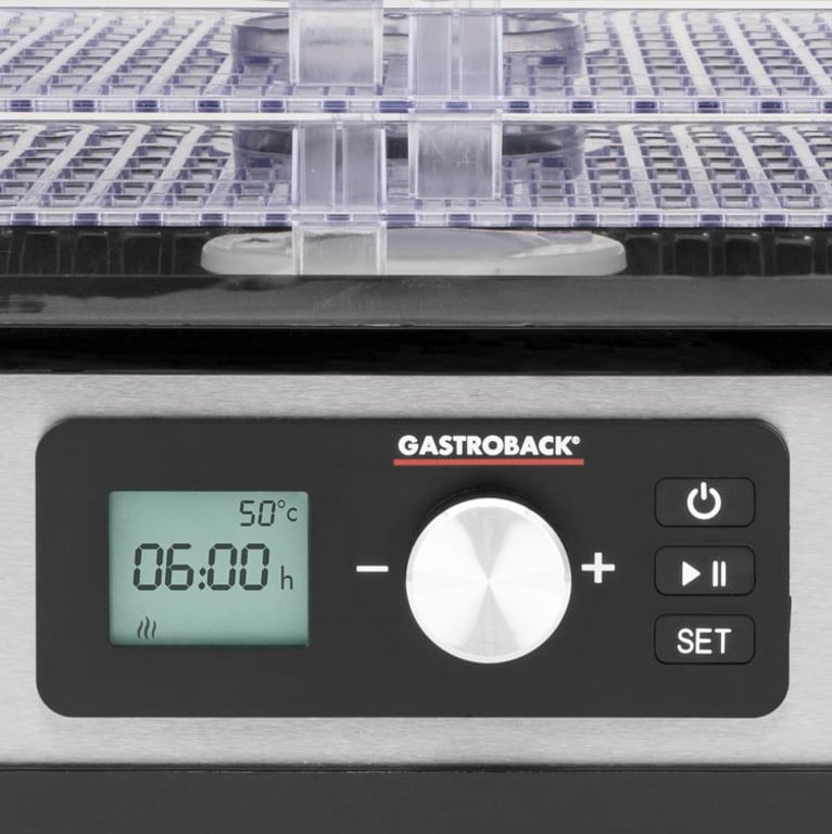 Gastroback Design Natural Plus Czarny, Stal nierdzewna, Przezroczysty 250 W