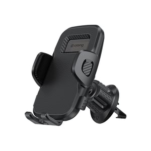 Crong Carclip Air Vent - Uniwersalny uchwyt samochodowy na kratkę nawiewu (czarny)