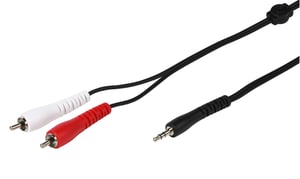 Vivanco PBW 35 RCA 15 ljudkabel 1,5 m 2 x RCA 3,5 mm Svart