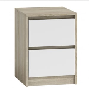 Topeshop K2 Sonoma stolik nocny dąb sonoma biel