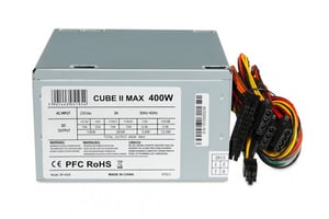 iBox CUBE II strömförsörjningsmodul 400 W 20+4-stifts ATX-kontakt, silverfärgad