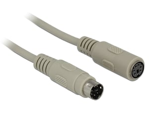 DeLOCK 84070 kabel PS/2 1,8 m 6-p Mini-DIN Szary