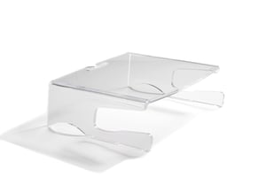 BakkerElkhuizen Q-riser 100 76,2 cm (30") Skrivbord, transparent