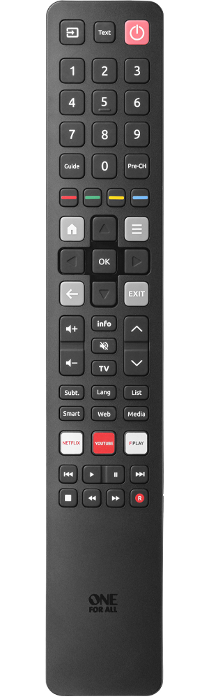 One For All TCL TV Replacement Remote Control for Soundbar and TV—Press the Buttons