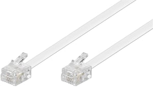Goobay 93067 3 m telephone cable, White