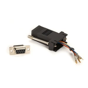 Black Box FA4509F-BK przejściówka do kabli RJ-45 DB9 Czarny