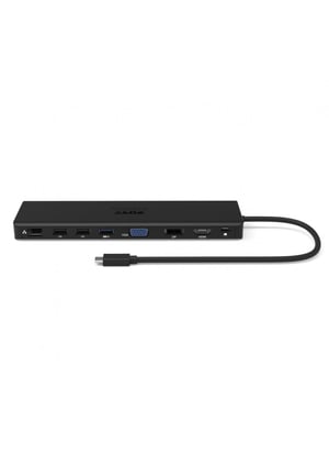 Port Designs 901906-W Kabelgebundene USB 3.2 Gen 2 (3.1 Gen 2) Typ-C-Dockingstation, schwarz