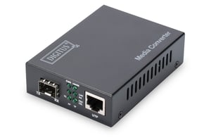 Digitus Media RJ45 10/100/1000Base-T till SFP 1000 Base-SX/LX-konverterare (utan SFP-modul)