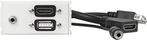 Vivolink WI221294 HDMI + USB-A + 3.5mm Power Outlet, White
