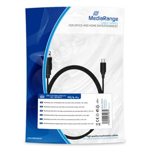 MediaRange MRCS184 USB-kabel USB 2.0 1,8 m USB A till Micro-USB B Svart