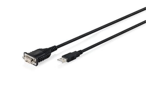Digitus DA-70172 parallellkabel, svart, 1,8 m, USB typ A till DB-9