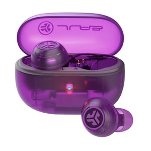 JLab Go Pop ANC Zestaw słuchawkowy True Wireless Stereo (TWS) Douszny Połączenia/muzyka Bluetooth Fioletowy, Przezroczysty