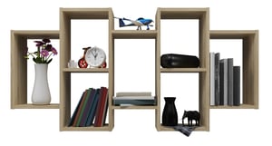 Topeshop BILBAO 7.0 SONOMA półka Półka pływająca Do montażu na ścianie Płyta wiórowa Dąb